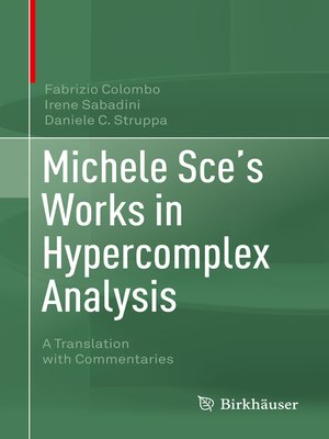 cover image of Michele Sce's Works in Hypercomplex Analysis